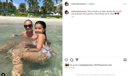 El posteo de Rufina Cabré por el cumpleaños de su abuela