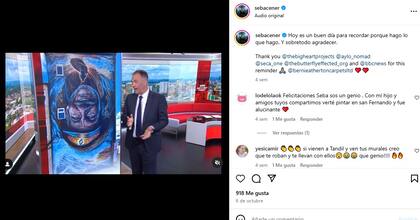 El posteo de Sebastián sobre el informe de la BBC acerca de su trabajo