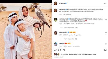 El posteo de Shakira sobre la búsqueda de serenidad que hizo en el desierto