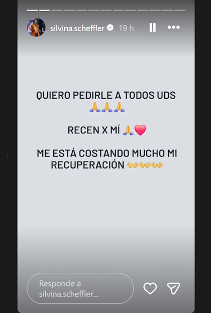 El posteo de Silvina Scheffler