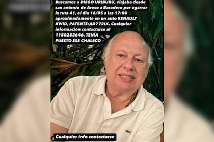 El posteo de Sofía Zámolo por la desaparición de su tío Diego Uriburu (71)