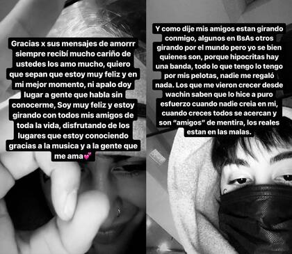 El posteo de Tiago en sus stories de Instagram
Foto: @tiagopzk