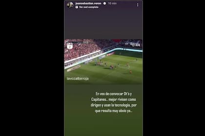 El posteo de Verón, criticando a la AFA y al VAR