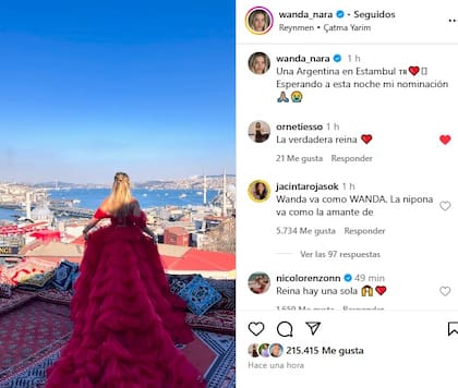 El posteo de Wanda en Instagram y la reacción de sus seguidores