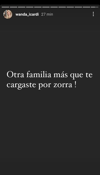 El posteo de Wanda Nara en octubre de 2021 que desató el escándalo del Wanda Gate (Foto: Instagram/@wanda_nara)