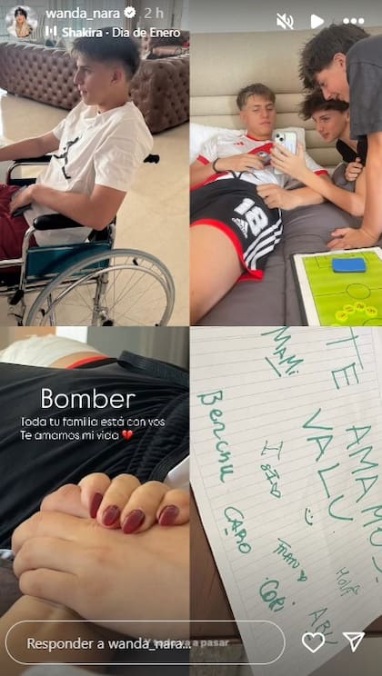 El posteo de Wanda para su hijo Valentino tras la lesión