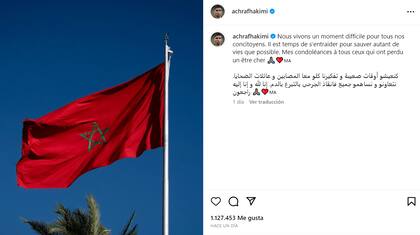 El posteo del capitán marroquí