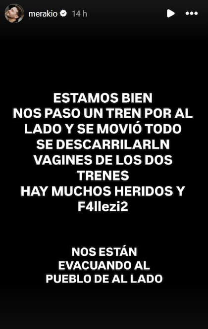 El posteo del influencer argentino para sus seguidores justo después del accidente