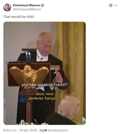 El posteo del líder galo en X