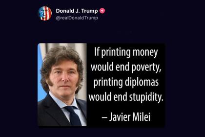 El posteo del presidente de Estados Unidos Donald Trump sobre Javier Milei en medio del escándalo por $LIBRA