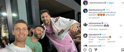 El posteo del tenista junto a Leo Messi