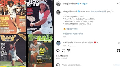 El posteo donde se recordó las hazañas de Guillermo Vilas