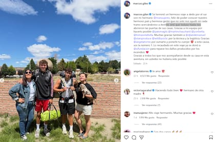 El posteo en IG de Marcos Giles