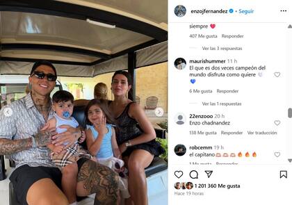 El posteo familiar de Enzo Fernández en México