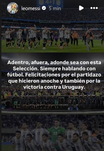El posteo picante de Lionel Messi tras la victoria ante Brasil