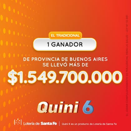 El posteo por el ganador de este miércoles en el Quini 6