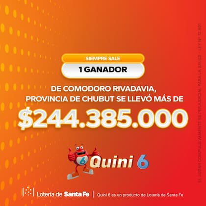 El posteo por el ganador del Quini 6