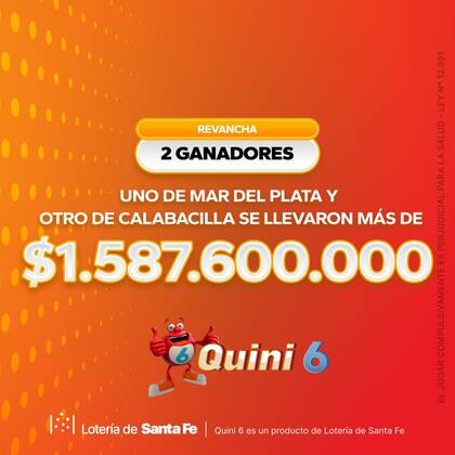 El posteo por los ganadores de este domingo en el Quini 6