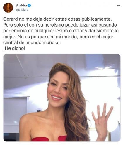 El posteo provocativo de Shakira en su cuenta de Twitter
Foto: captura de pantalla