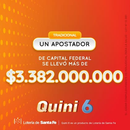 El posteo que anunció el ganador del Quini 6
