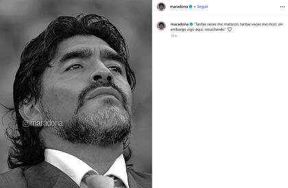 El posteo que causó furor entre los fanátivcos de Maradona (Foto: Instagram/@maradona)