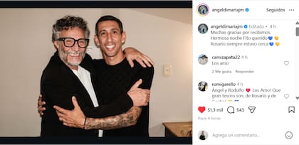 El posteo que Di María le dedicó a Fito Páez