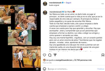 El posteo que hizo Maru Botana por el Día de la Madre y en el cual enseñó parte de su nuevo local