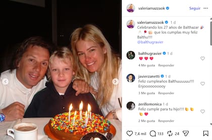 El posteo que hizo Valeria Mazza por el cumpleaños de su hijo Balthazar