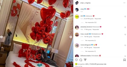 El posteo que oficializó el romance entre Vinicius y Virginia Fonseca