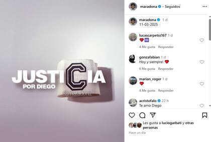 El posteo que realizó la cuenta de Diego Maradona este martes