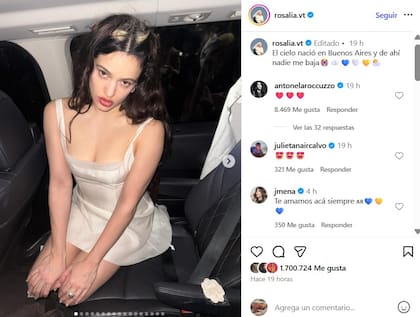 The publication that summarized Rosalía's stay in Argentina