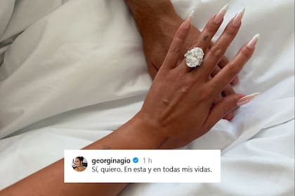 El posteo que subió Georgina a sus redes sociales anunciando su compromiso con Cristiano Ronaldo