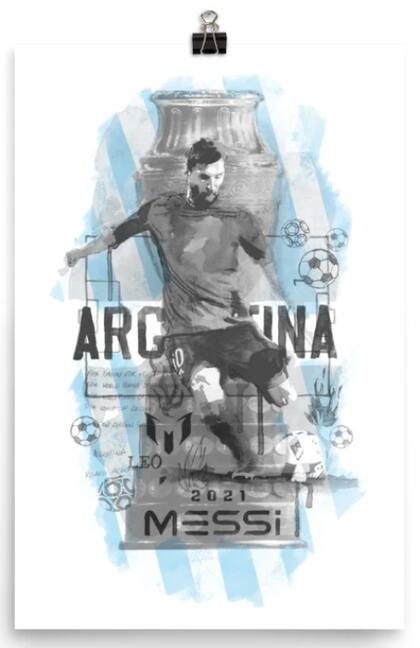 El póster de la leyenda en la Copa América