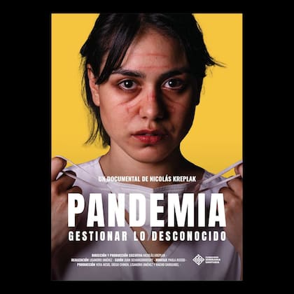 El póster de la película "Pandemia: gestionar lo desconocido"