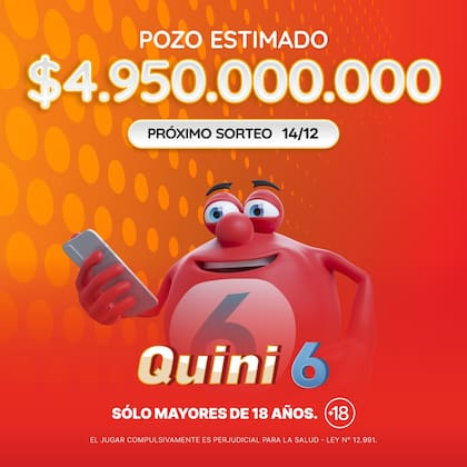 El pozo del Quini 6 para el sorteo de este domingo 14 de diciembre