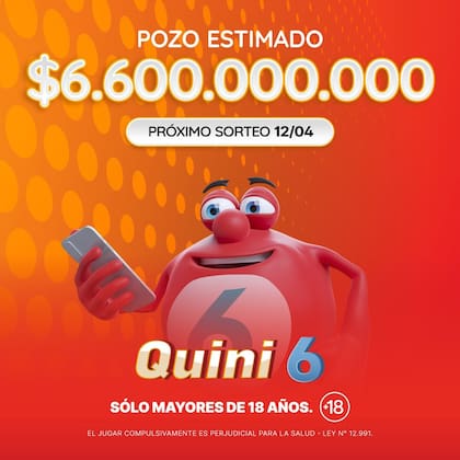 El pozo del Quini 6 para este domingo 12 de abril