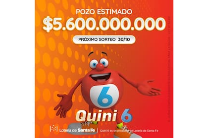 El pozo estimado del Quini 6 es de 5600 millones de pesos