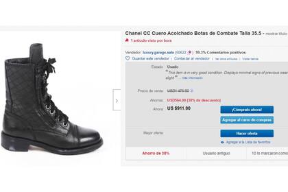 El precio de las botas Chanel en Ebay