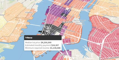 El precio promedio de las casas en Nueva York excede a las posibilidades de la clase media