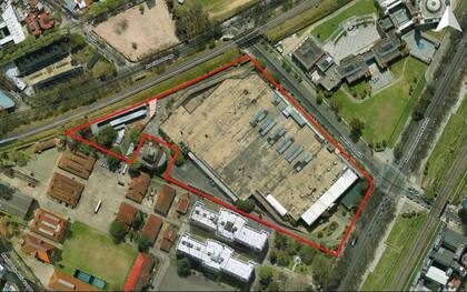 El predio adquirido se encuentra en la avenida Cerviño 4820/50, esquina Bullrich 345