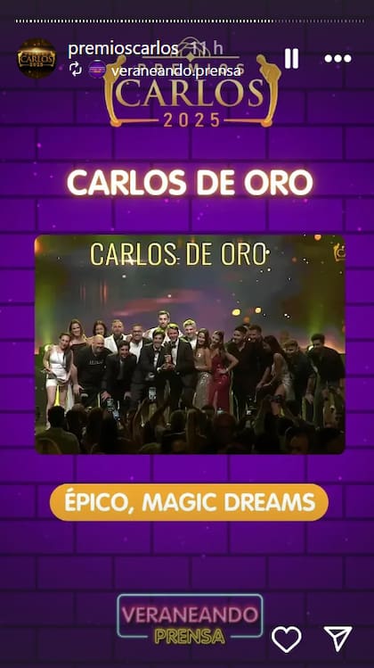 El Premio Carlos de Oro fue para el espectáculo de magia y humor Épico, Magic Dreams