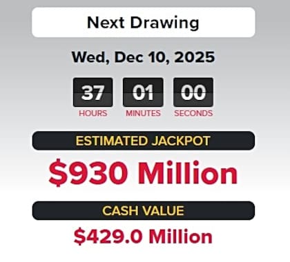 El premio mayor de Powerball se acumula y ya supera los 900 millones de dólares