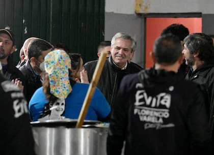 El presidente Alberto Fernández en el acto de Florencio Varela