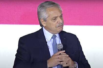 El presidente Alberto Fernández en el cierre de campaña en Tecnópolis