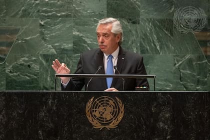 El presidente Alberto Fernández, en su discurso ante la Asamblea General de la ONU