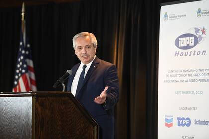 El presidente Alberto Fernández expuso ante el sector petrolero en Houston