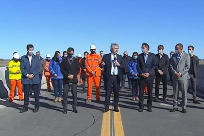 El presidente Alberto Fernández inaugura el tramo Chacabuco-Junín de la Ruta Nacional N°7