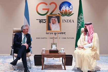 El presidente Alberto Fernández mantuvo en Nueva Delhi una reunión bilateral con el príncipe heredero y primer ministro de Arabia Saudita, Mohammed bin Salman