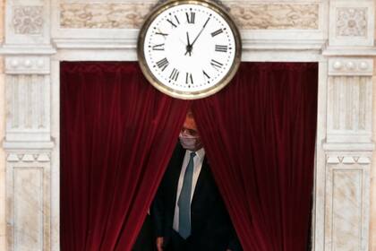 El Presidente Alberto Fernández minutos antes de la apertura de las Sesiones Legislativas en el Congreso de La Nación