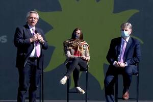 El presidente Alberto Fernández participó de un acto en La Pampa